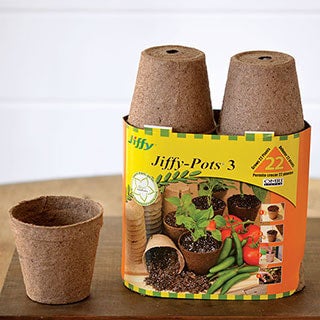 Jiffy-Pots Organic Seed Starting 3 Biodegradable Peat Pots, 22 Pack