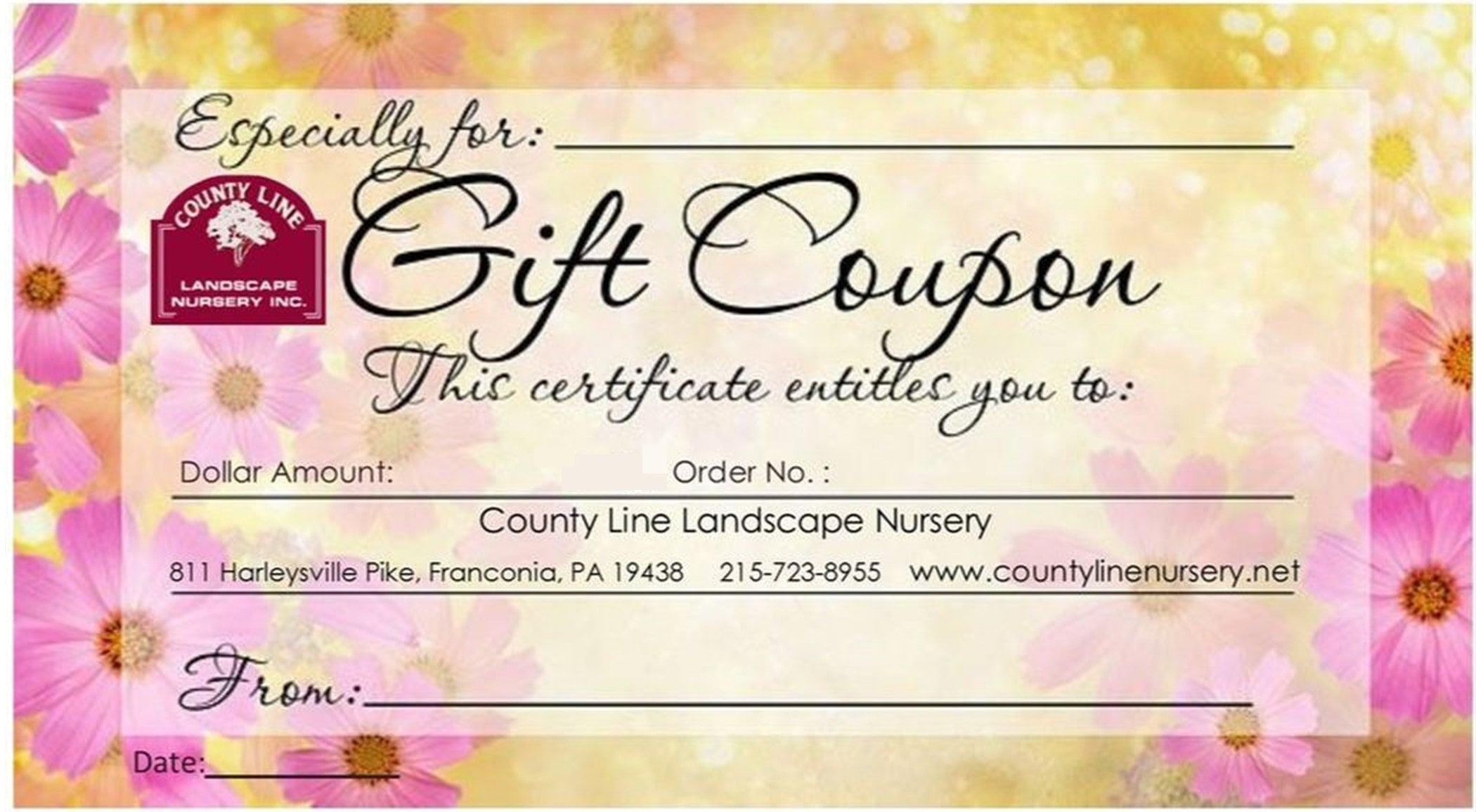 Gift Card 75 COUNTY LINE NURSERY